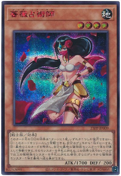 遊戯王 薔薇占術師(SPECIAL RED Ver.)[23PP][23PP-JP009][シク]