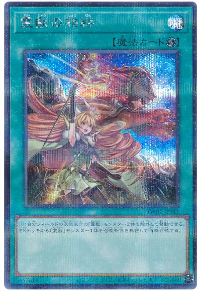 遊戯王 霊獣の相絆(シークレットパラレル仕様)[TW01][TW01-JP141][シクパラ]