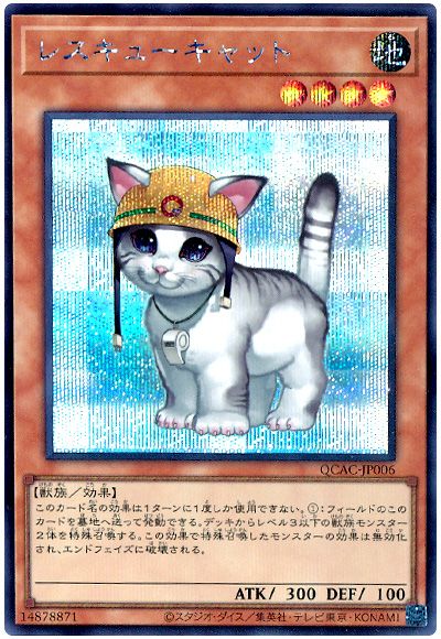 遊戯王 レスキューキャット(通常イラスト)[QCAC][QCAC-JP006][シク]